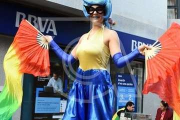 Papá Noel recibe el cariño de cientos de niños de Telde (Foto Antonio Alí y TA)